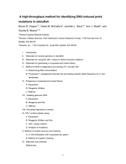 A high-throughput method for identifying ENU