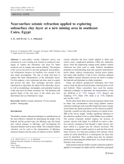 Near-surface seismic refraction applied to exploring subsurface clay