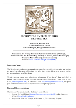 society for emblem studies newsletter
