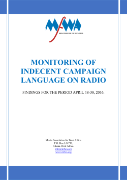 monitoring of indecent campaign language on radio