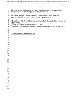 Microbial regime changes and indicators of eutrophication