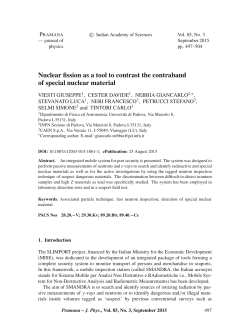 Nuclear fission as a tool to contrast the contraband of special