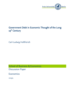 Government Debt in Economic Thought of the Long 19th