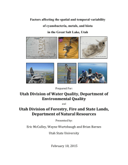 2015 Great Salt Lake Report &ndash; McCulley