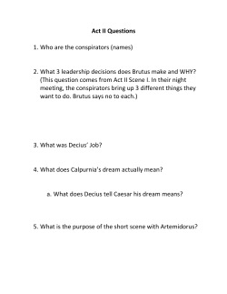 Act II Questions 1. Who are the conspirators (names)