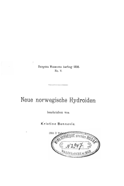 Neue norwegische Hydroiden