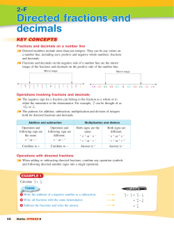 Directed fractions and decimals