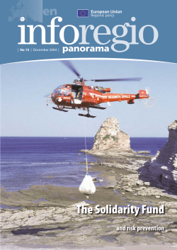 The Solidarity Fund and risk prevention
