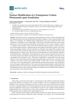 Surface Modification of a Nanoporous Carbon Photoanode upon