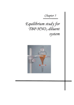Equilibrium study for TBP-HNO3-diluent system