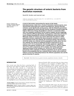 The genetic structure of enteric bacteria from
