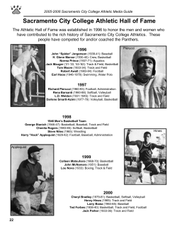 Sacramento City College Athletic Hall of Fame