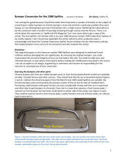 Bumper Conversion for the 1980 Spitfire (revised 3-29