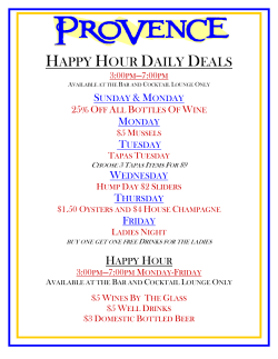 happy hour daily deals