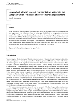 In search of a Polish interest representation