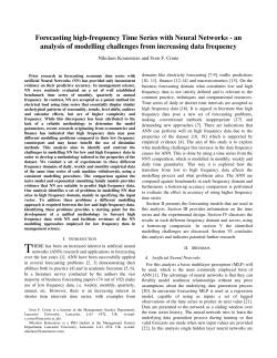 Forecasting high-frequency Time Series with Neural