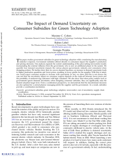 The Impact of Demand Uncertainty on Consumer Subsidies for