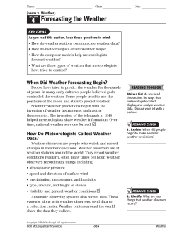 4 Forecasting the Weather