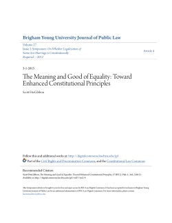 The Meaning and Good of Equality: Toward Enhanced