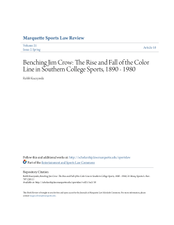 Benching Jim Crow - Marquette Law Scholarly Commons