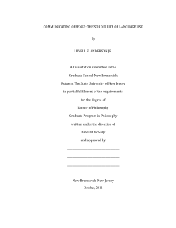 Communicating Offense - RUcore