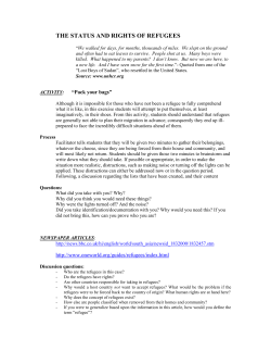 the status and rights of refugees