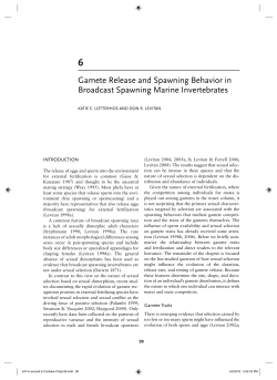 Gamete Release and Spawning Behavior in