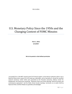 U.S. Monetary Policy Since the 1950s and the Changing Content of