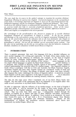 first language influence on second language writing and expression