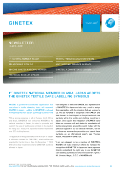 Newsletter GINETEX international No. 12
