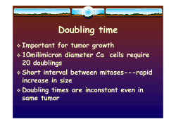 Doubling time