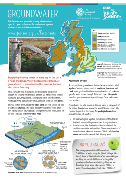 GROUNDWATER