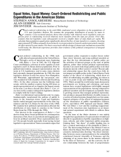 Equal Votes, Equal Money: Court-Ordered