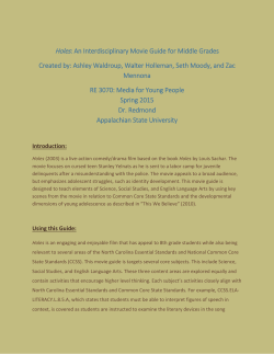 Holes: An Interdisciplinary Movie Guide for Middle Grades Created