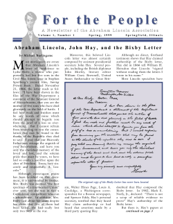 For the People - Abraham Lincoln Association