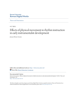 Effects of physical movement in rhythm instruction in early