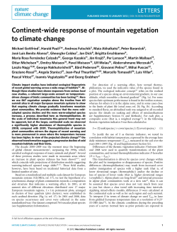 Continent-wide response of mountain vegetation to climate change
