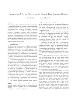 Randomized k-Server Algorithms for Growth-Rate
