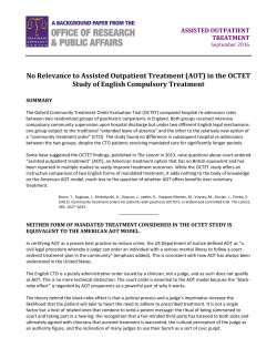 (AOT) in the OCTET Study of English Compulsory Treatment
