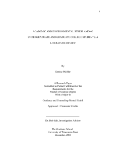 ACADEMIC AND ENVIRONMENTAL STRESS AMONG