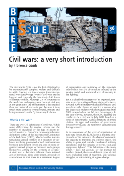 Civil wars: a very short introduction