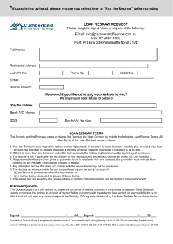 "Pay the Redraw" before printing LOAN REDRAW REQUEST Email