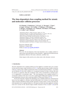 The time-dependent close-coupling method for