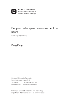 Doppler radar speed measurement on board
