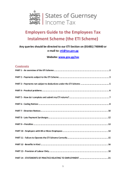 Employers Guide to the Employees Tax Instalment Scheme (the ETI