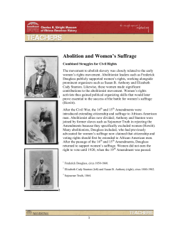 Abolition and Women`s Suffrage
