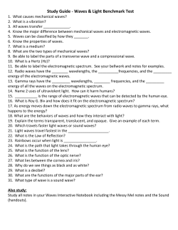 Study Guide_Waves and Light Benchmark Test