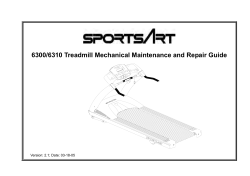 6300/6310 Treadmill Mechanical Maintenance And