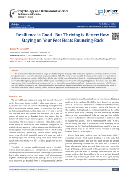 But Thriving is Better: How Staying on Your Feet Beats Bouncing-Back