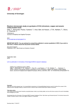Electron microscopic study on pyrolysis of CCA